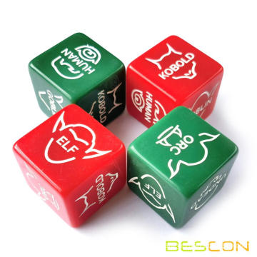 Colorful Custom Engraving Dice Cube in Straight Style